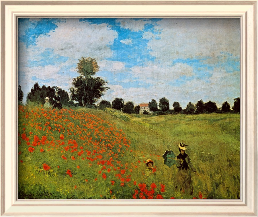 Corn Poppies-Claude Monet Painting